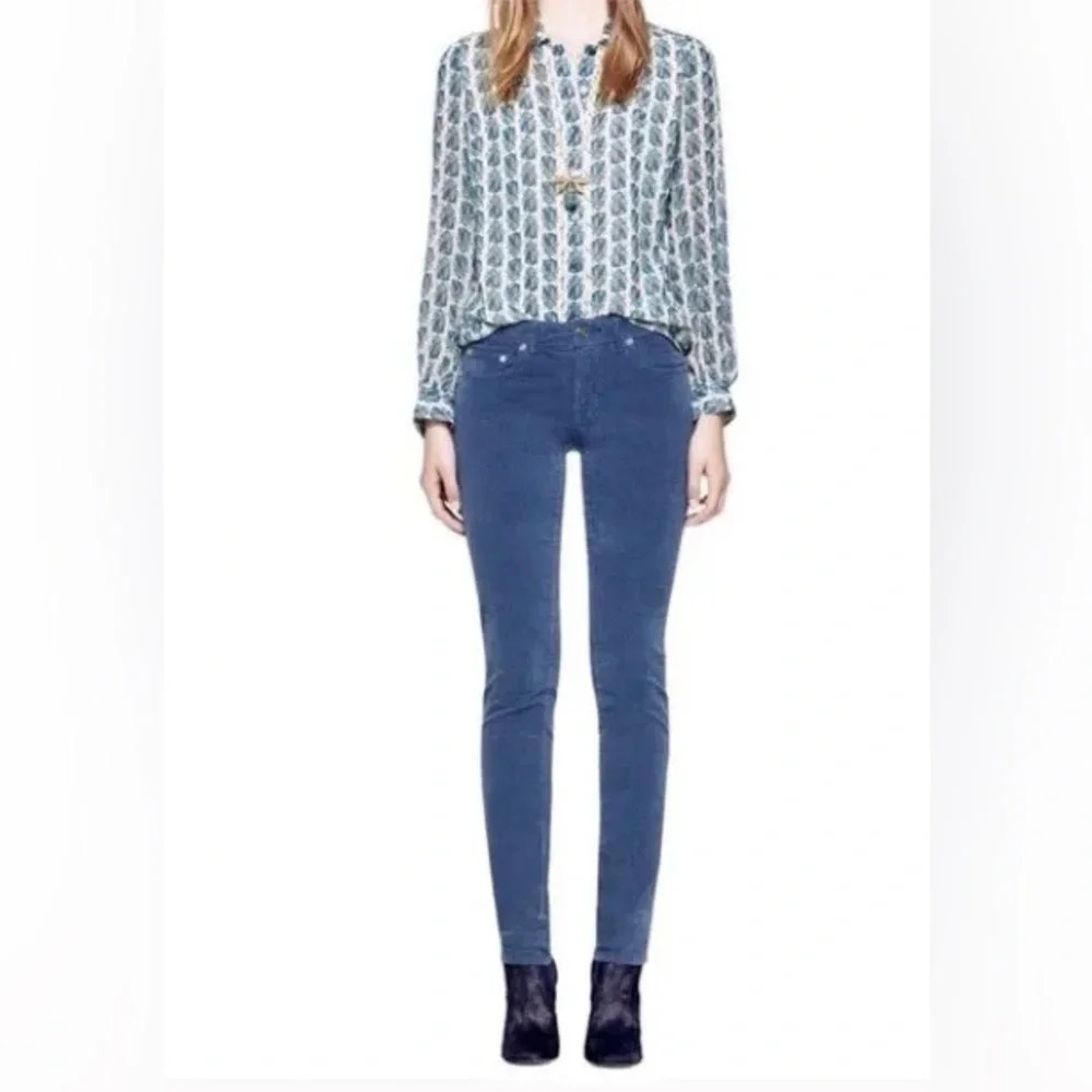 Tory Burch “Super Skinny Jean” Corduroy Pants in Teal size 26